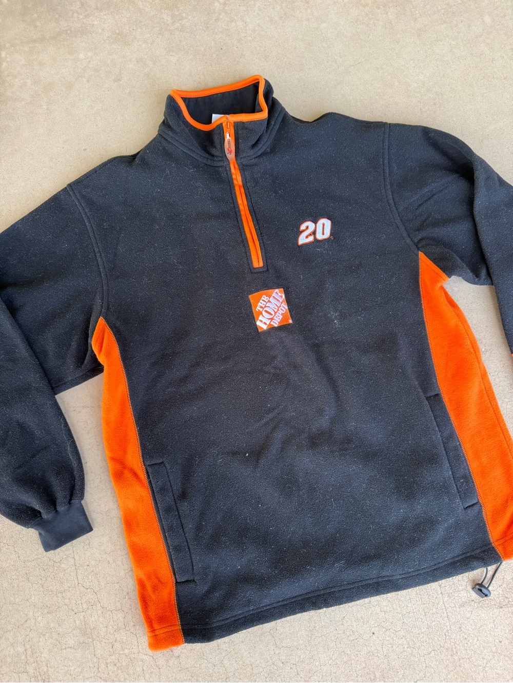 Tony Stewart #20 Home Depot NASCAR Chase Authentics Fleece Quarter Zip - Medium